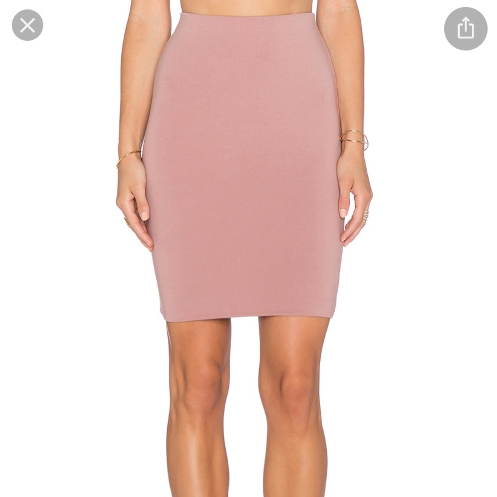 Bobi Cotton Lycra Pencil in Light Rose